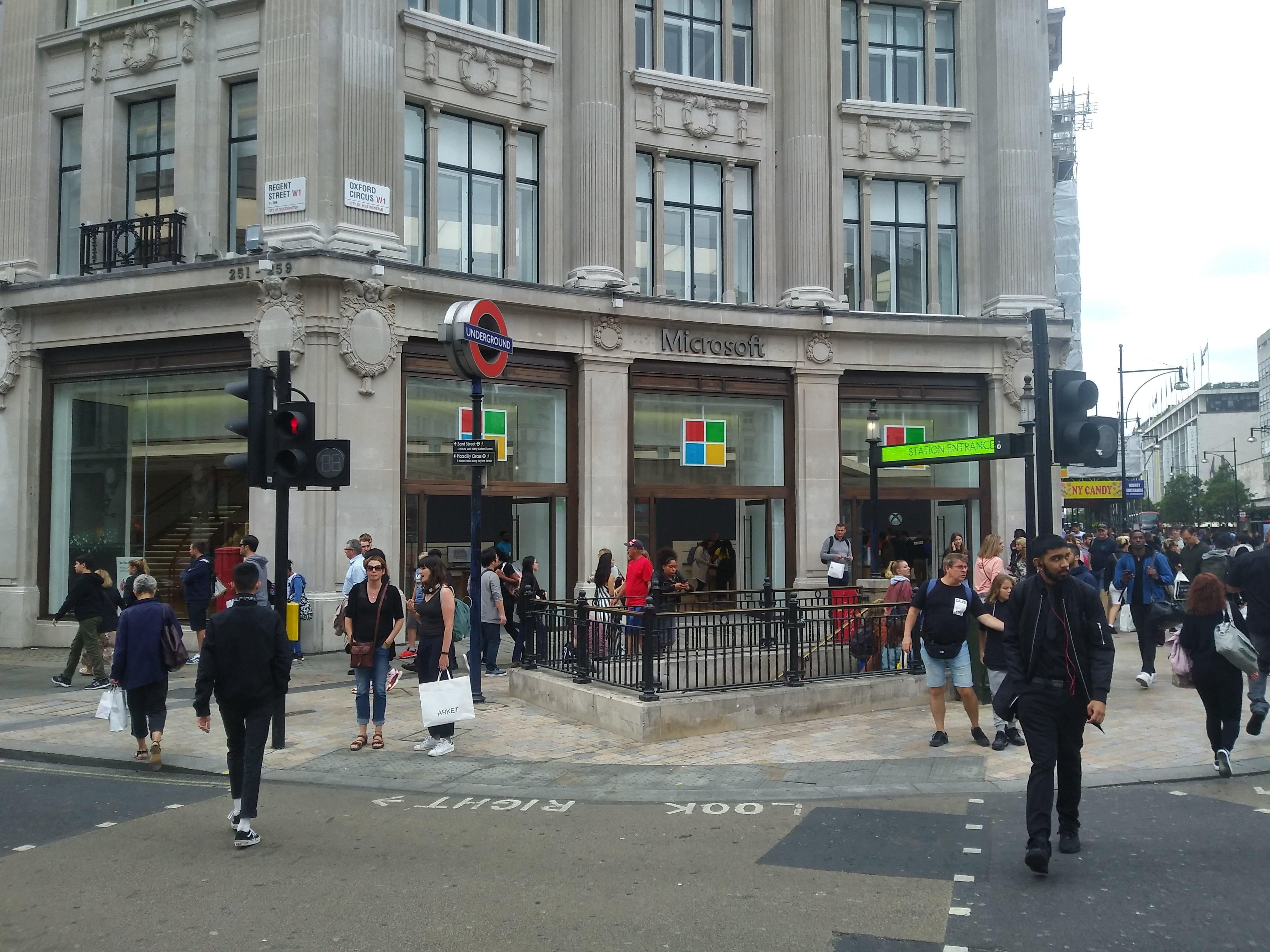 Microsoft's new Oxford Circus store, summer 2019
