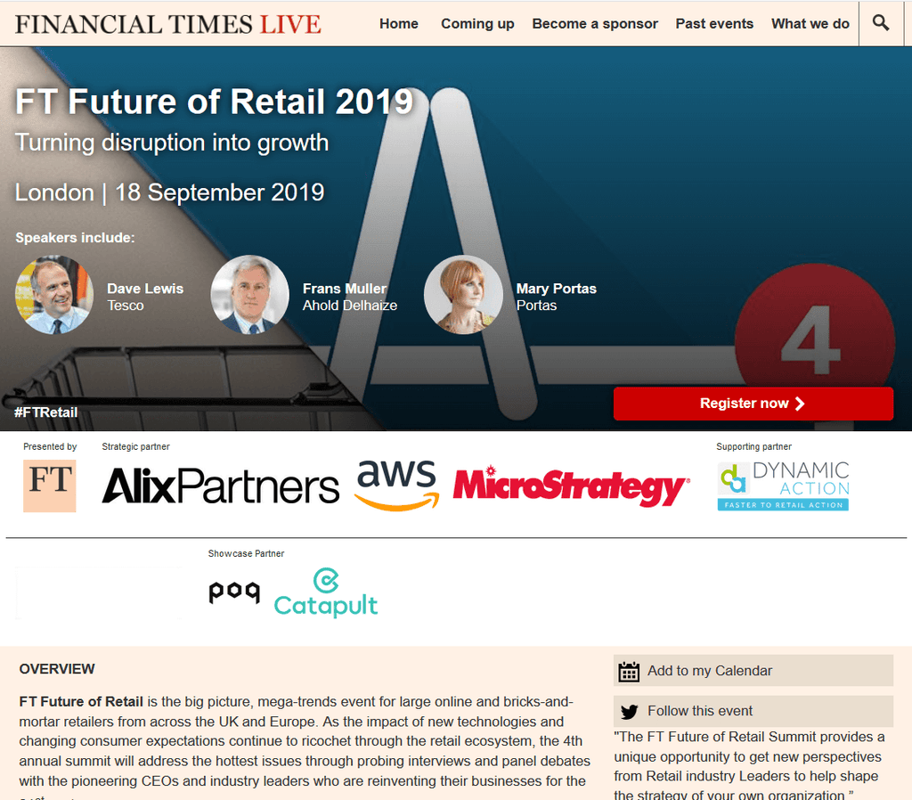 A Review of FT Future of Retail conference by Financial Times Live, 2019
