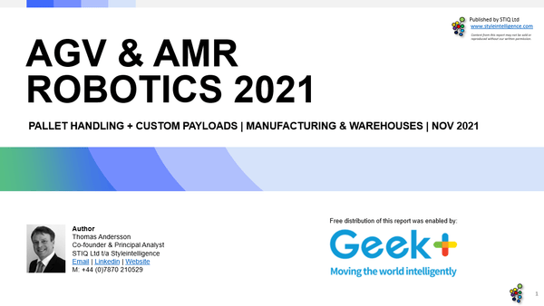 Market Report: AGV & AMR Robotics 2021 - Styleintelligence