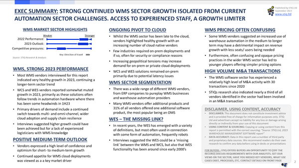 Market Report: WMS Software 2023 - STIQ Ltd (t/a Styleintelligence)