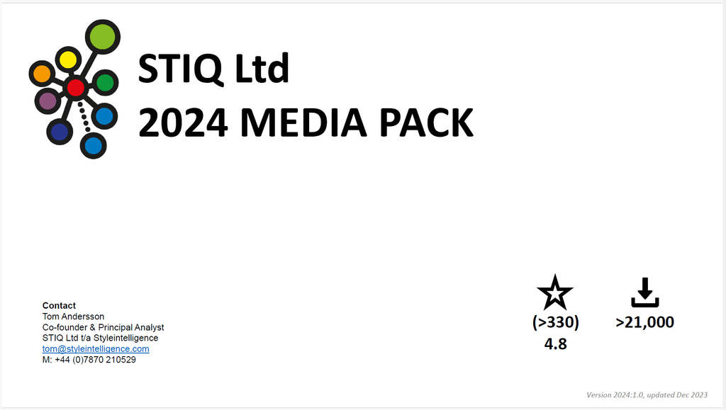 2024 STIQ Media Pack for Advertisers & Sponsors - Styleintelligence