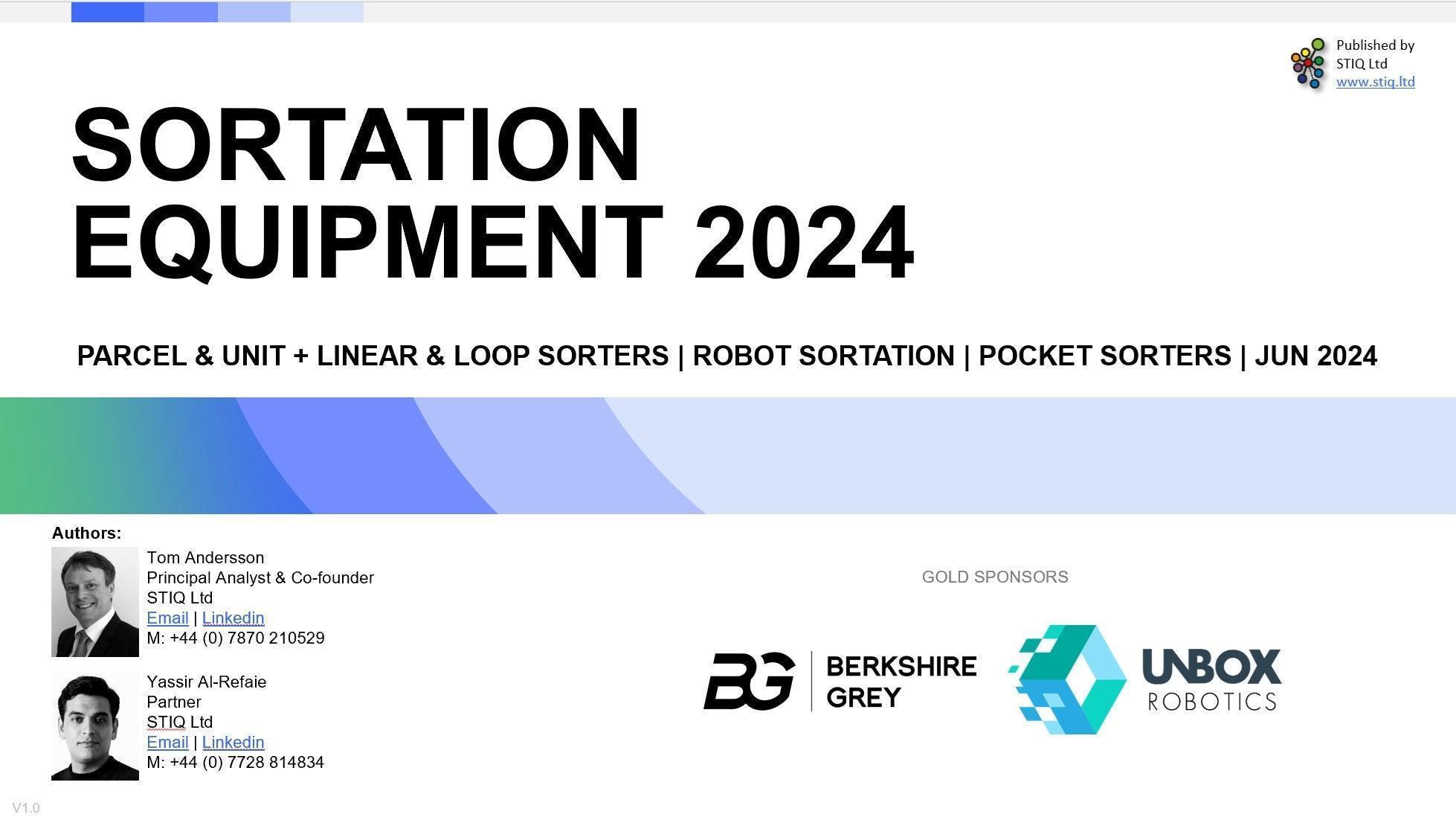 Market Report: Sortation Equipment 2024 - STIQ Ltd (t/a Styleintelligence)