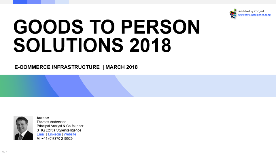 2018 Goods To Person Robotics Market Report Slide