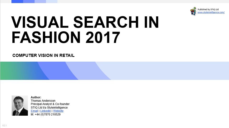 2017 Visual Search Computer Vision in Fashion Market Report Slide